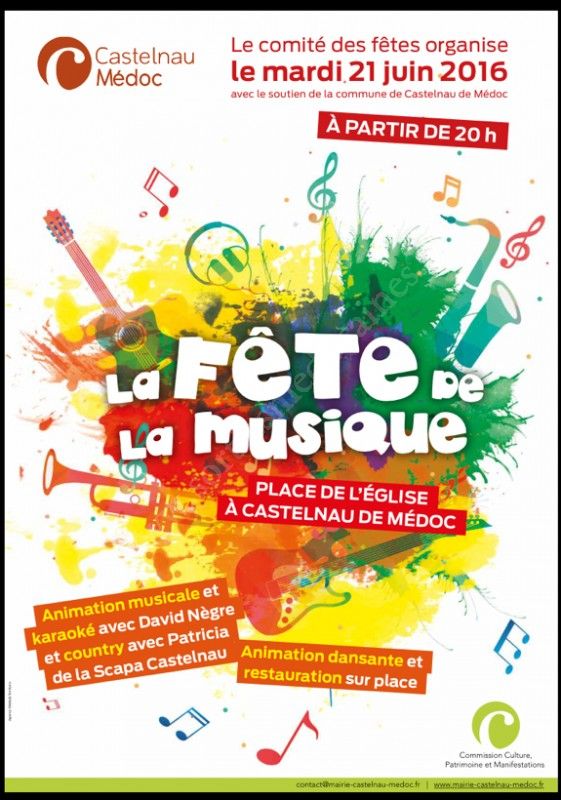 Se divertir dans le Médoc - Agenda - Fête de la Musique 2016