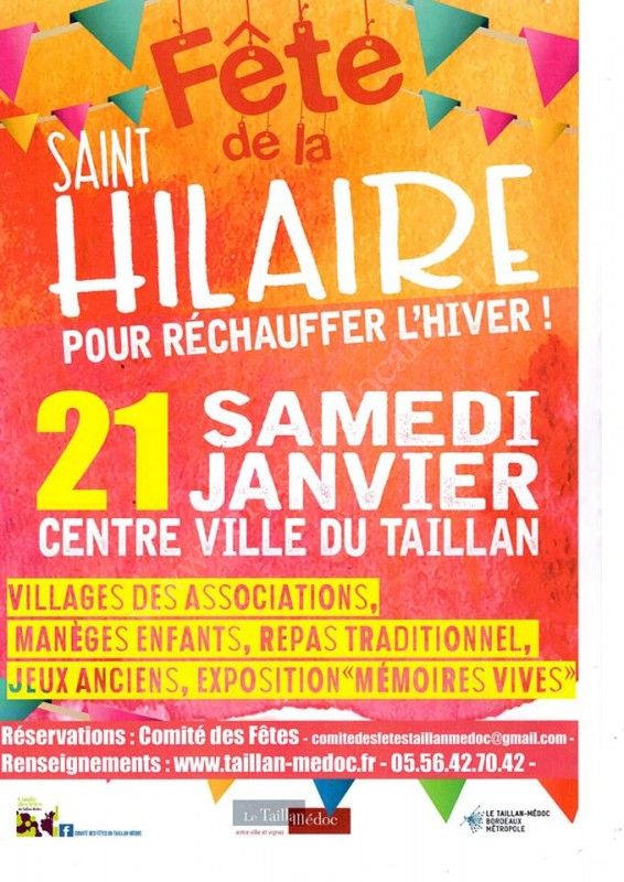 Se divertir dans le Médoc - Agenda - Fête de la Saint-Hilaire 2017