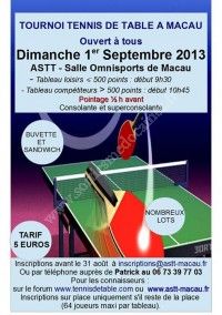 Tournoi Amical Tennis de Table